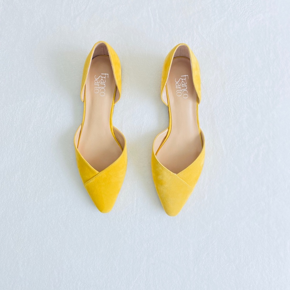 FRANCO SARTO Yellow Suede flats